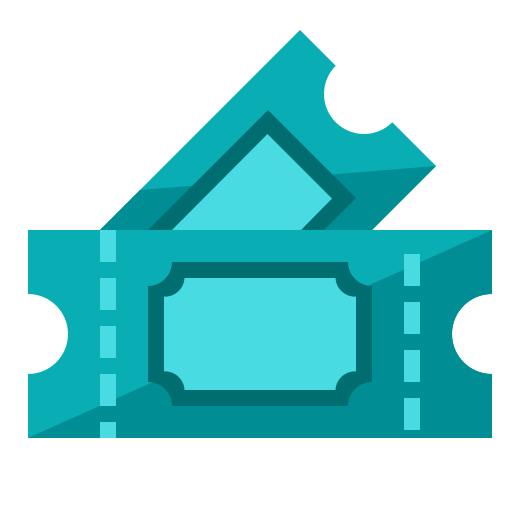 solutions_access_ticketing Icon of two tickets.