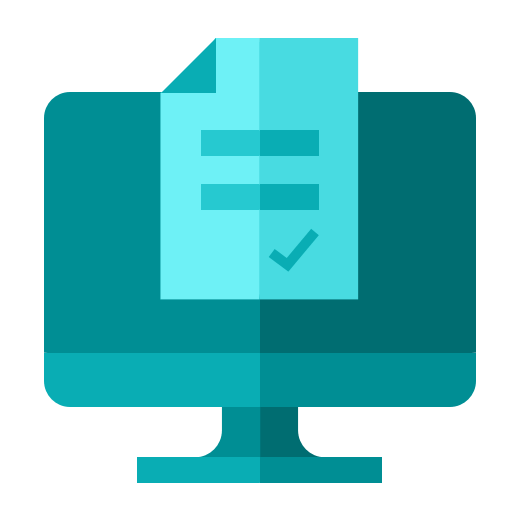 solutions_asset_gathering_2 Icon of a computer with an online form