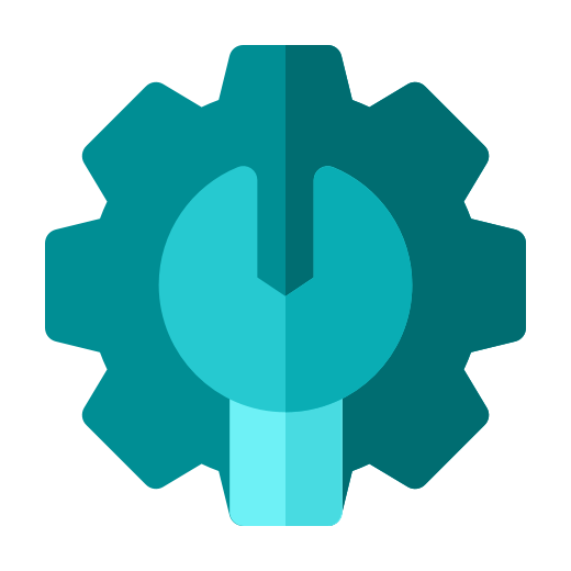 solutions_branded_customized Icon of a gear and wrench.
